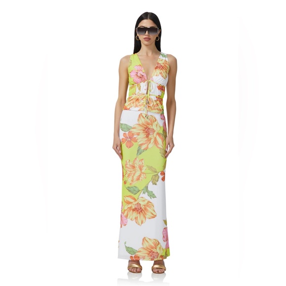 AFRM Floral Set Mirna Top & Skirt - Size S - Picture 2 of 3